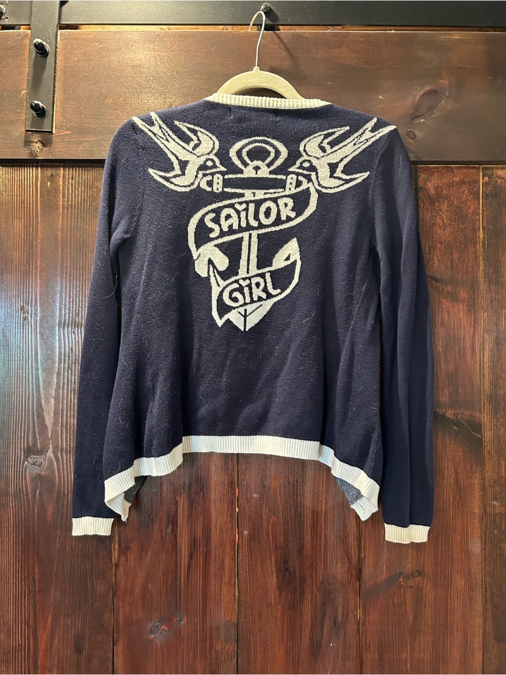 Sourpuss Navy Sailor Girl Sweater Cardigan